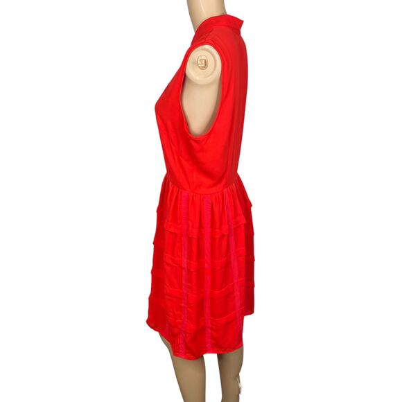Anthropologie Sachin + Babi Tiered Habitual Red Shirt Dress SZ 8 - Picture 9 of 12